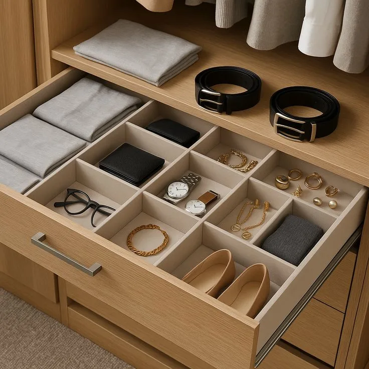 Customised internal wardrobe organisers