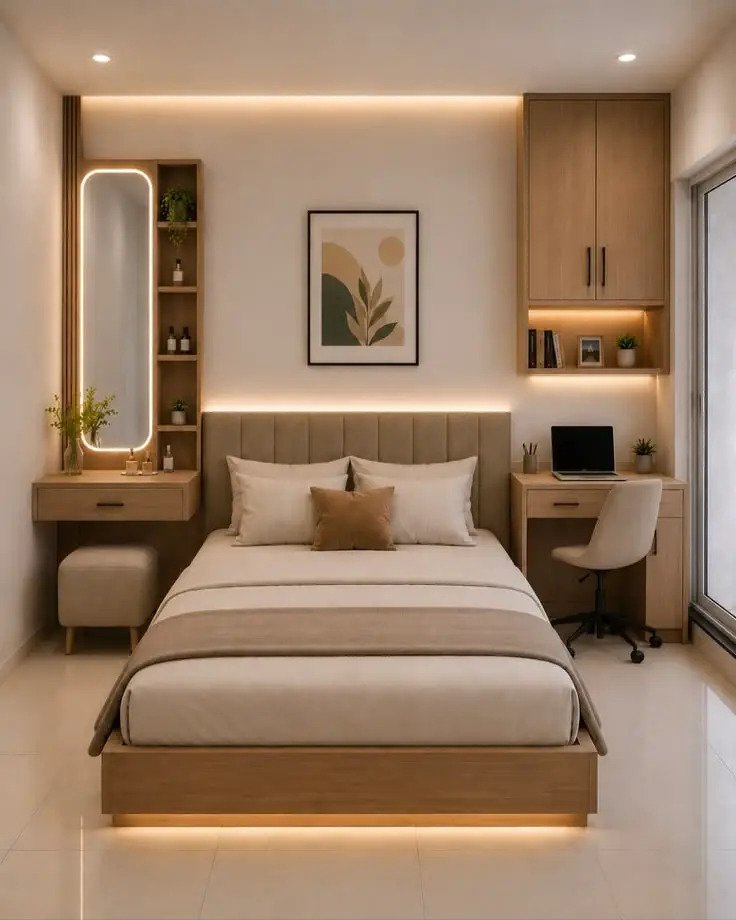 Small and Compact Bedroom Interiors